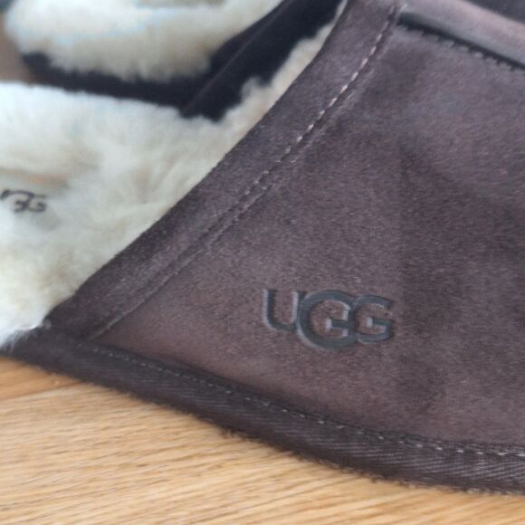 UGG Scuff Slippers Men’s 9 Espresso Suede Sheepskin Wool Lined EU 42 main image 11